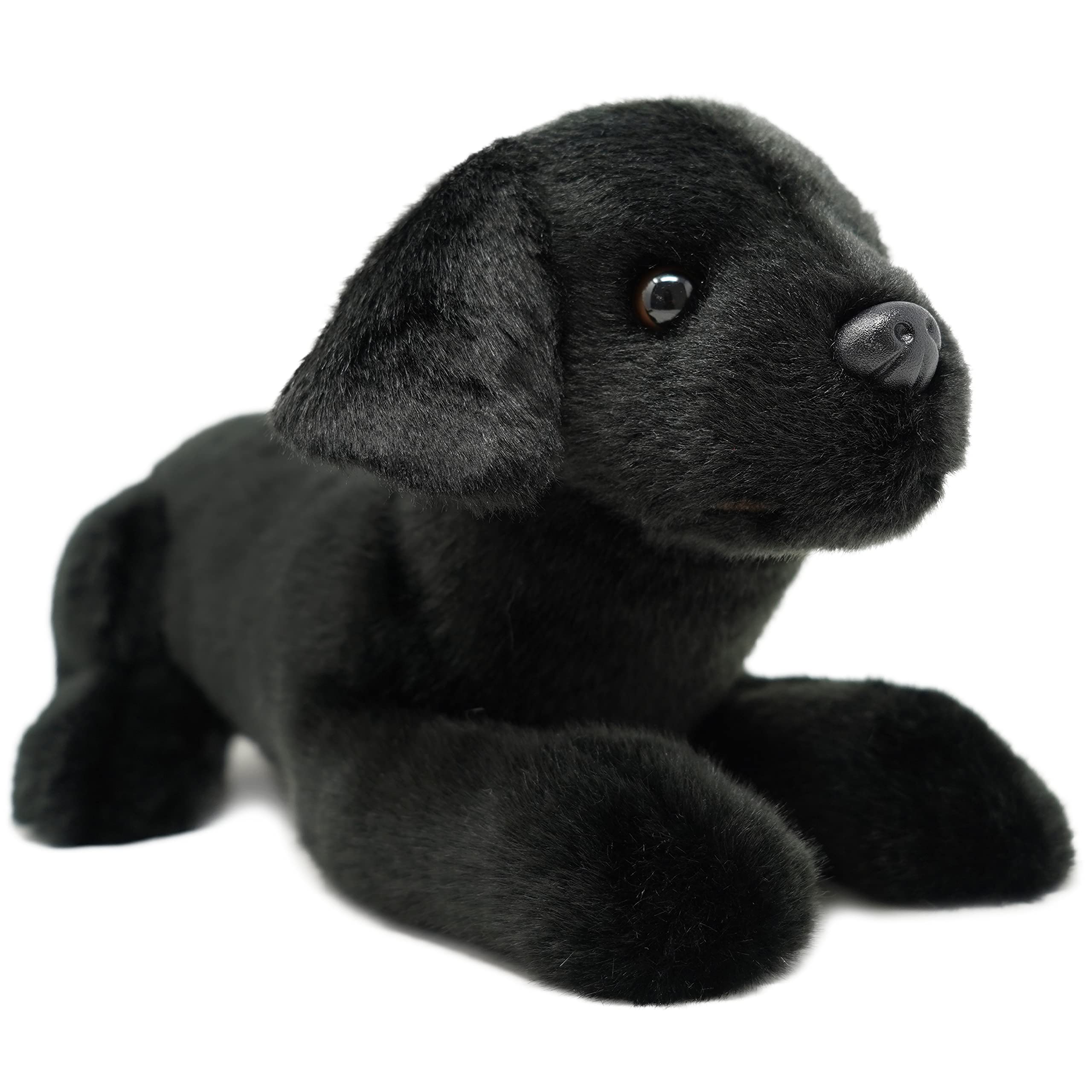 TigerHart Blythe The Black Lab plush front view; soft cuddle-ready fabric.