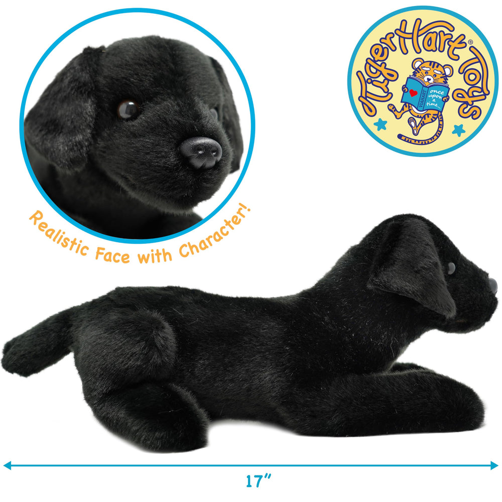 TigerHart Blythe The Black Lab plush care; hand wash recommended and easy care.