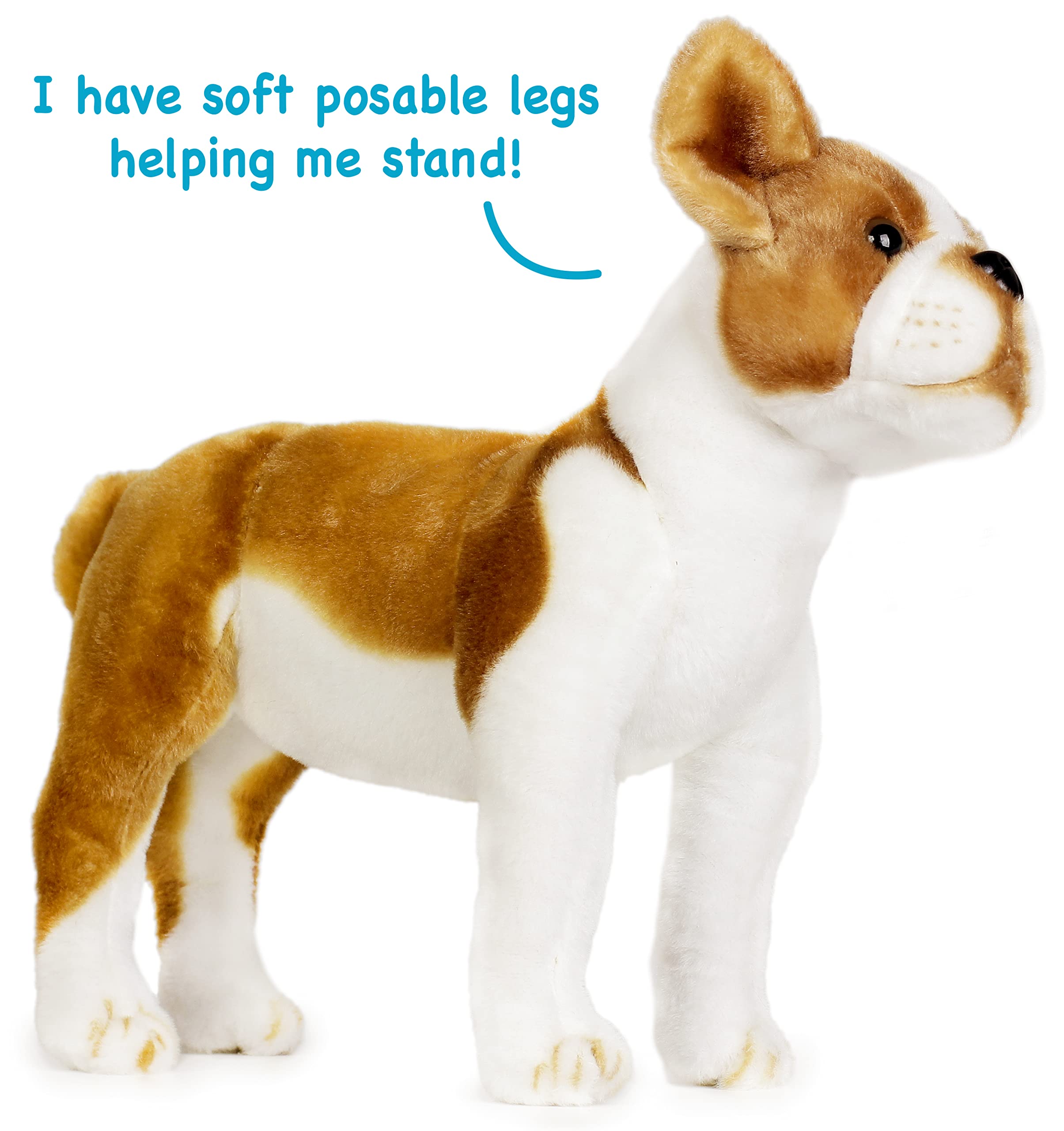 TigerHart Bobby Boston Terrier plush close-up, secure stitching and quality fabric.