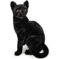 TigerHart Boone black cat plush full view for cozy snuggles and display.