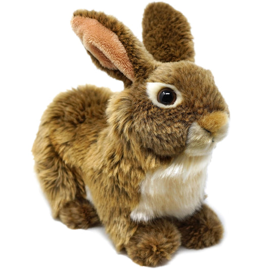 TigerHart Brigid brown rabbit closeup face, cuddly charm and soft plush fur for comforting hugs.