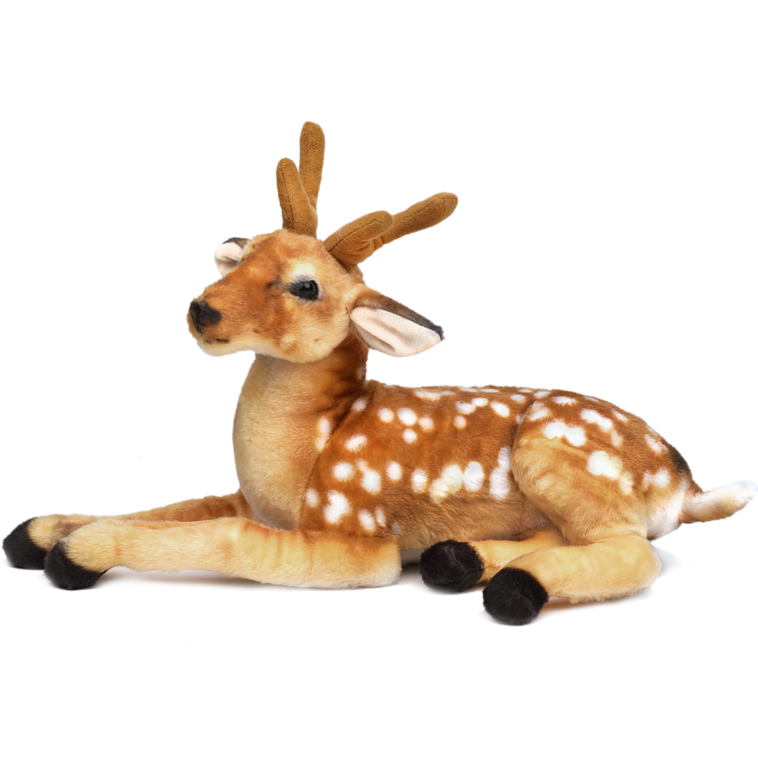 TigerHart Dorbin Deer face close-up shows ultra-soft plush for cuddling.