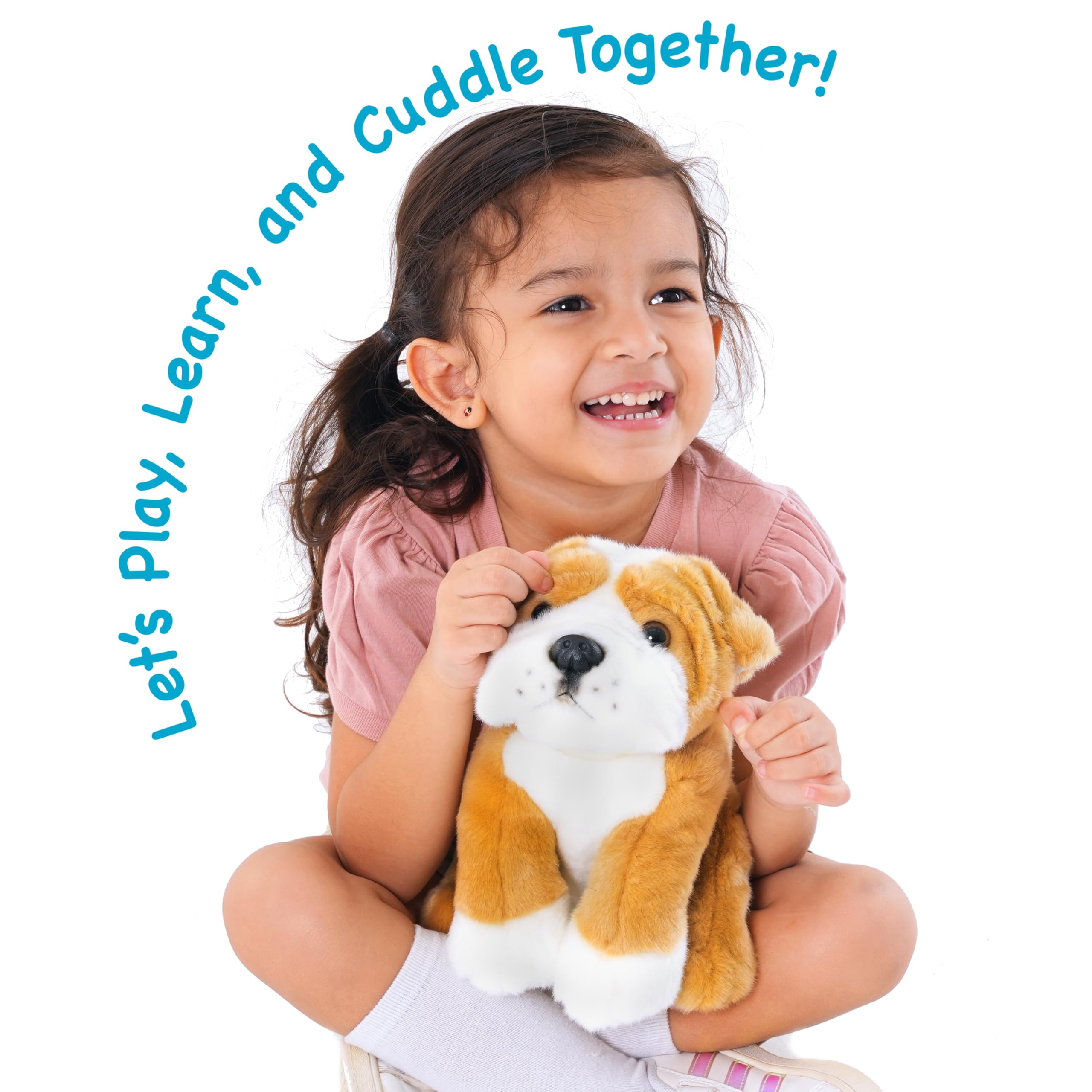 TigerHart Egan plush, back view, durable everyday hug partner