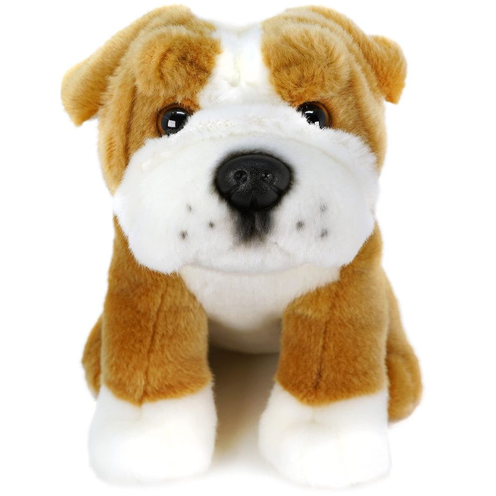 TigerHart Egan bulldog plush, front view, ideal cuddle buddy for kids