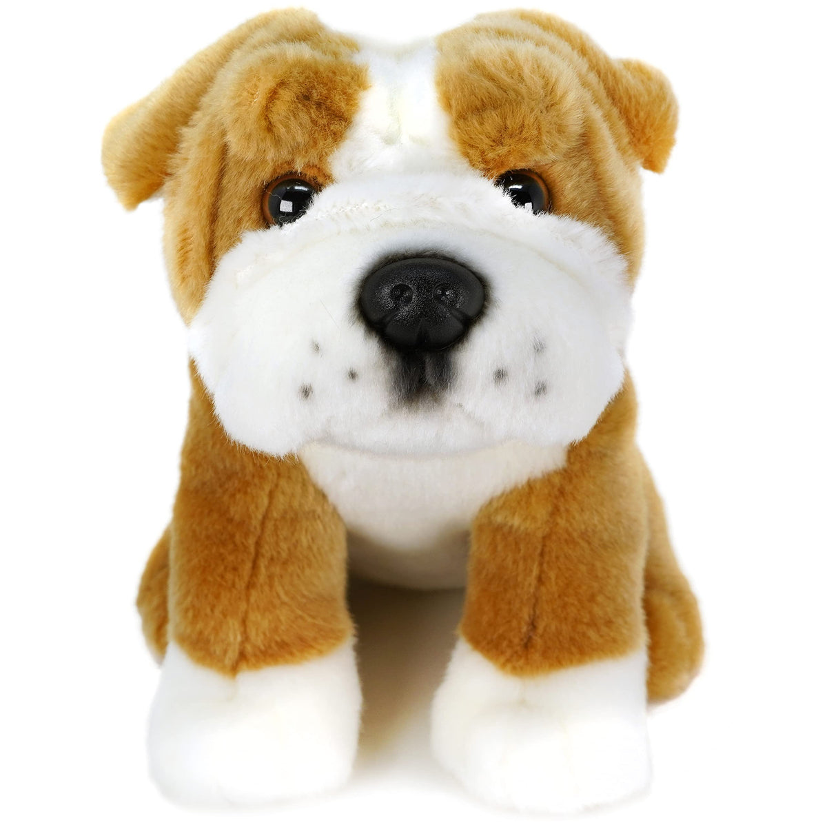 TigerHart Egan bulldog plush, front view, ideal cuddle buddy for kids