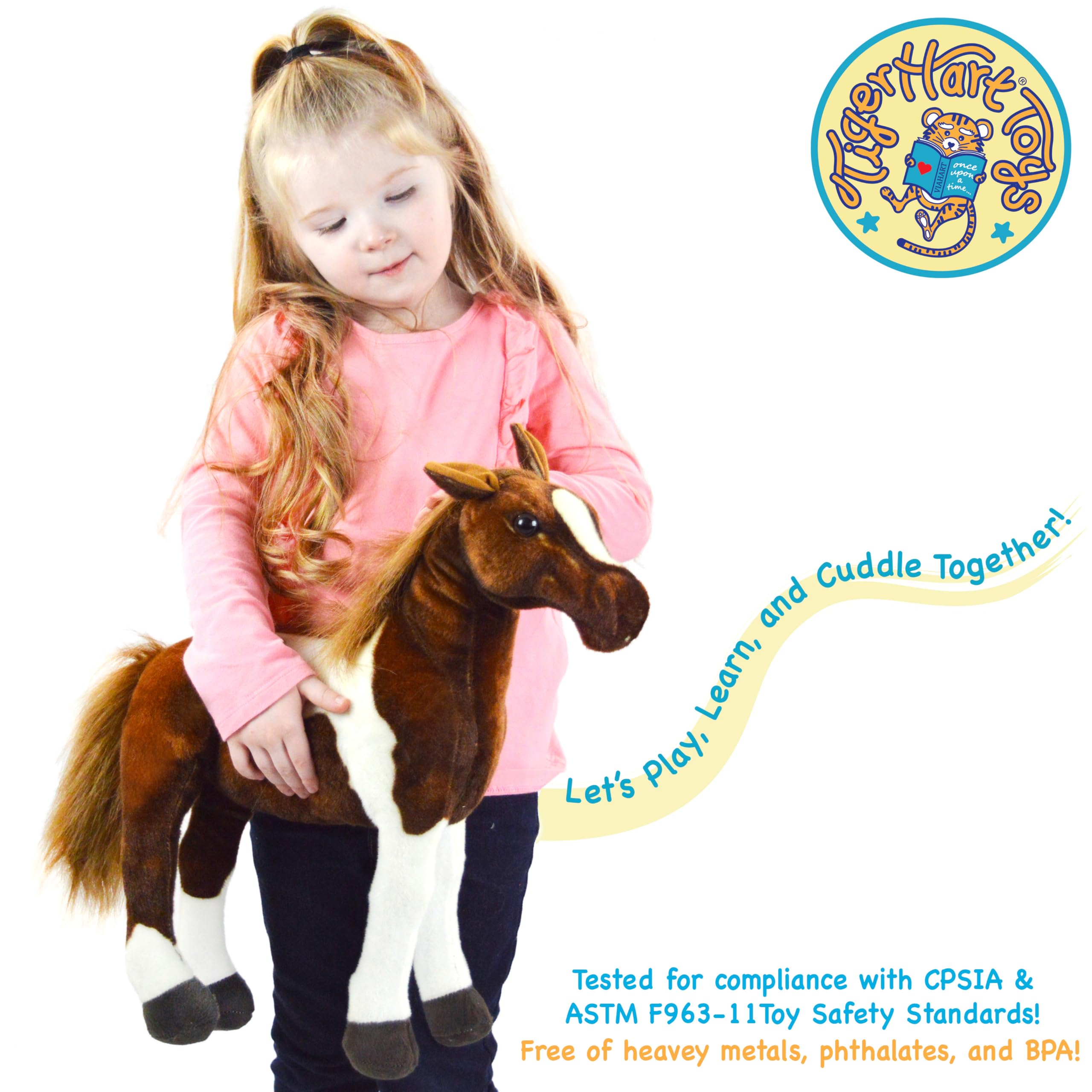 TigerHart Hanna the Horse plush securely sewn for lasting durability