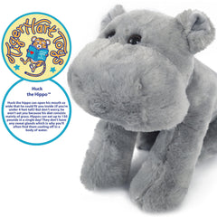 TigerHart Huck the Hippo plush comes with a story to spark imagination.