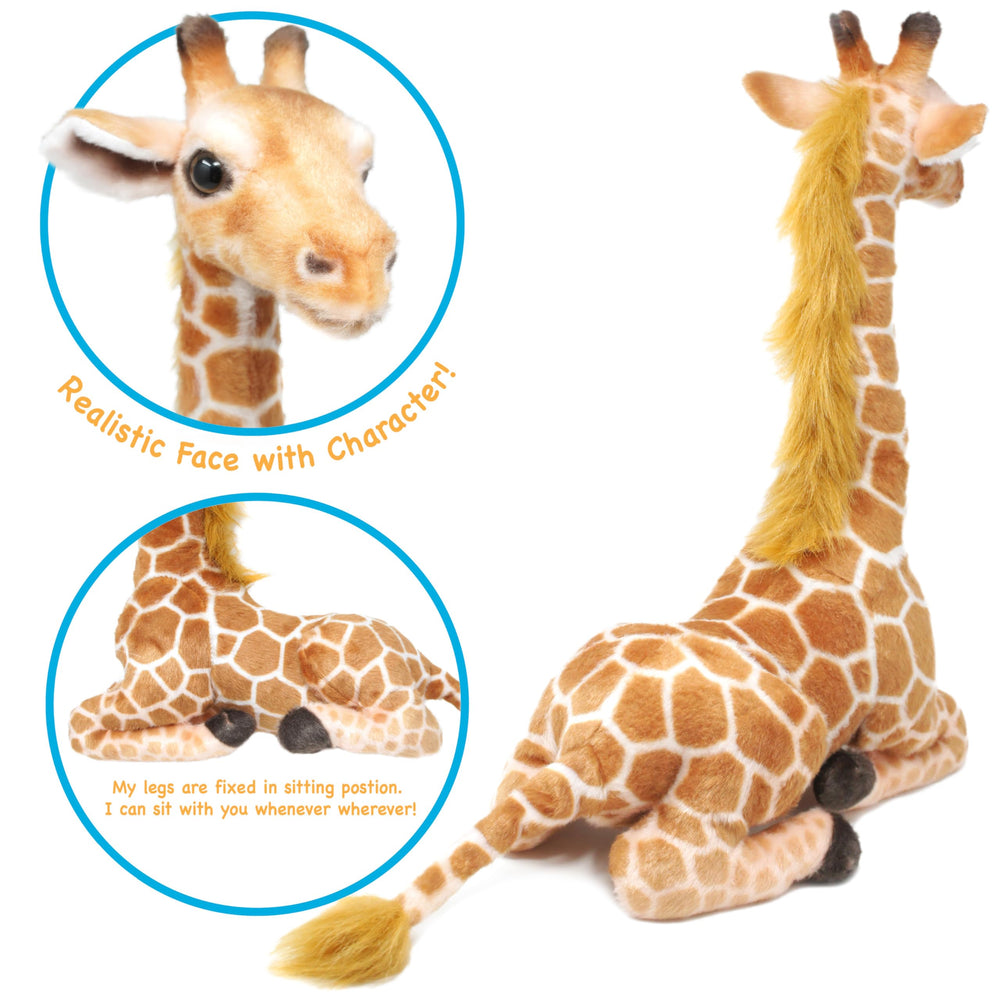 TigerHart Jehlani giraffe plush safe for ages 3+ play.