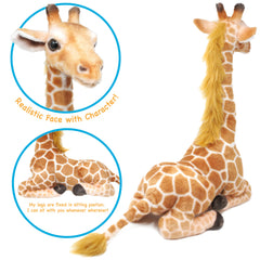 TigerHart Jehlani giraffe plush safe for ages 3+ play.