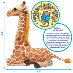 TigerHart Jehlani giraffe plush head foam for lifelike look.