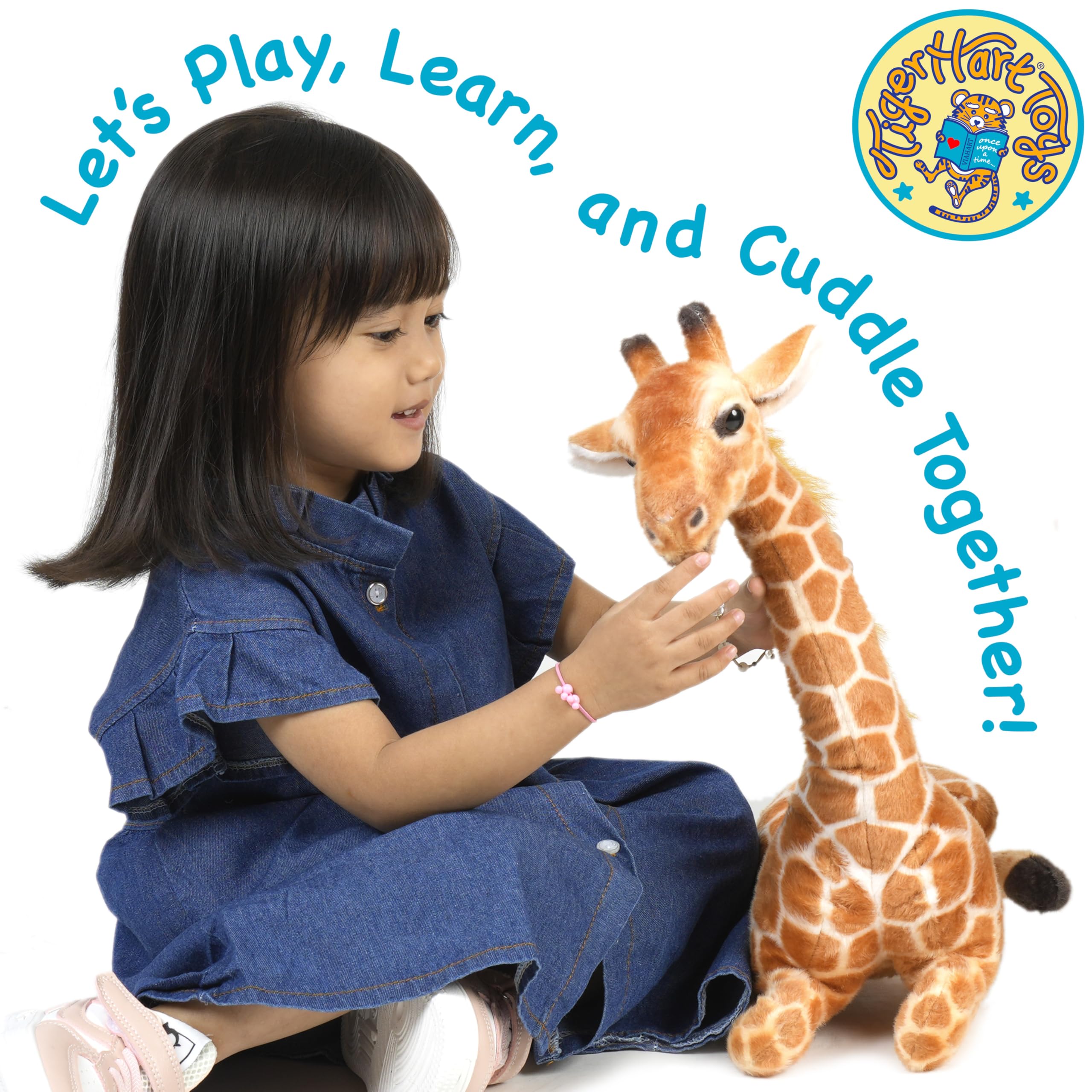TigerHart Jehlani giraffe plush securely sewn for durability.