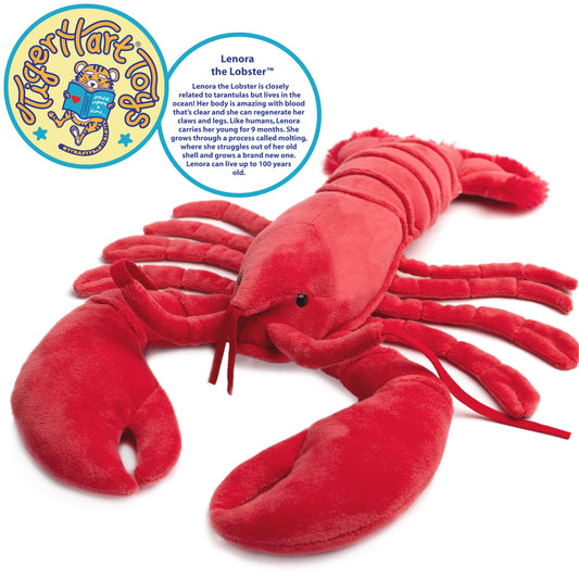 TigerHart Lenora lobster body shows secure stitching and kid-friendly design.