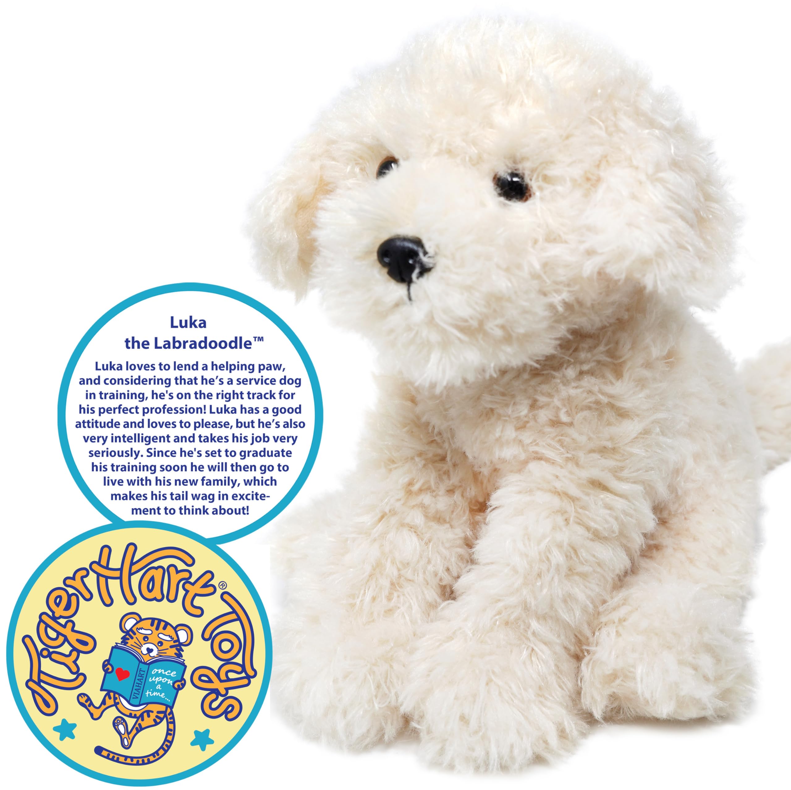 TigerHart Luka Labradoodle plush, beads-weighted interior for a balanced feel