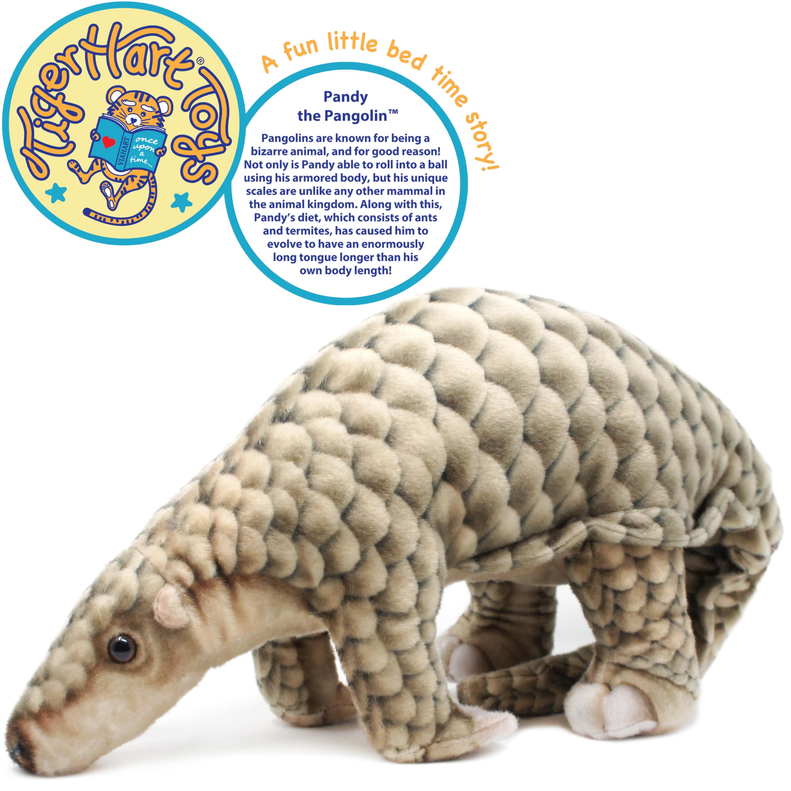 TigerHart Pandy pangolin includes a story card to spark creativity.