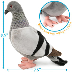 TigerHart Pepper the Pigeon size and weight for gentle, portable comforting.