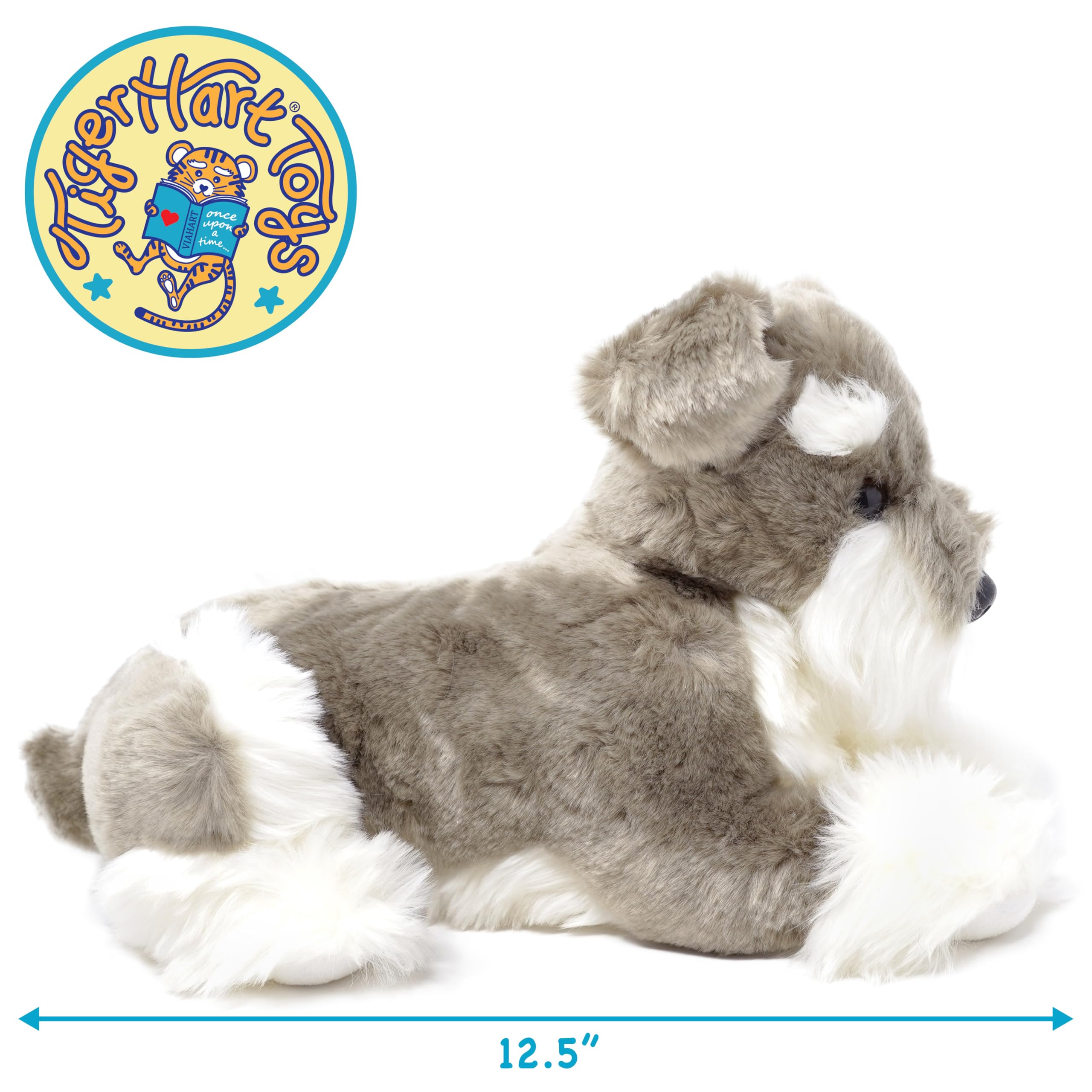 TigerHart Siegfried plush back view, sturdy stitching designed for everyday kid-friendly durability.
