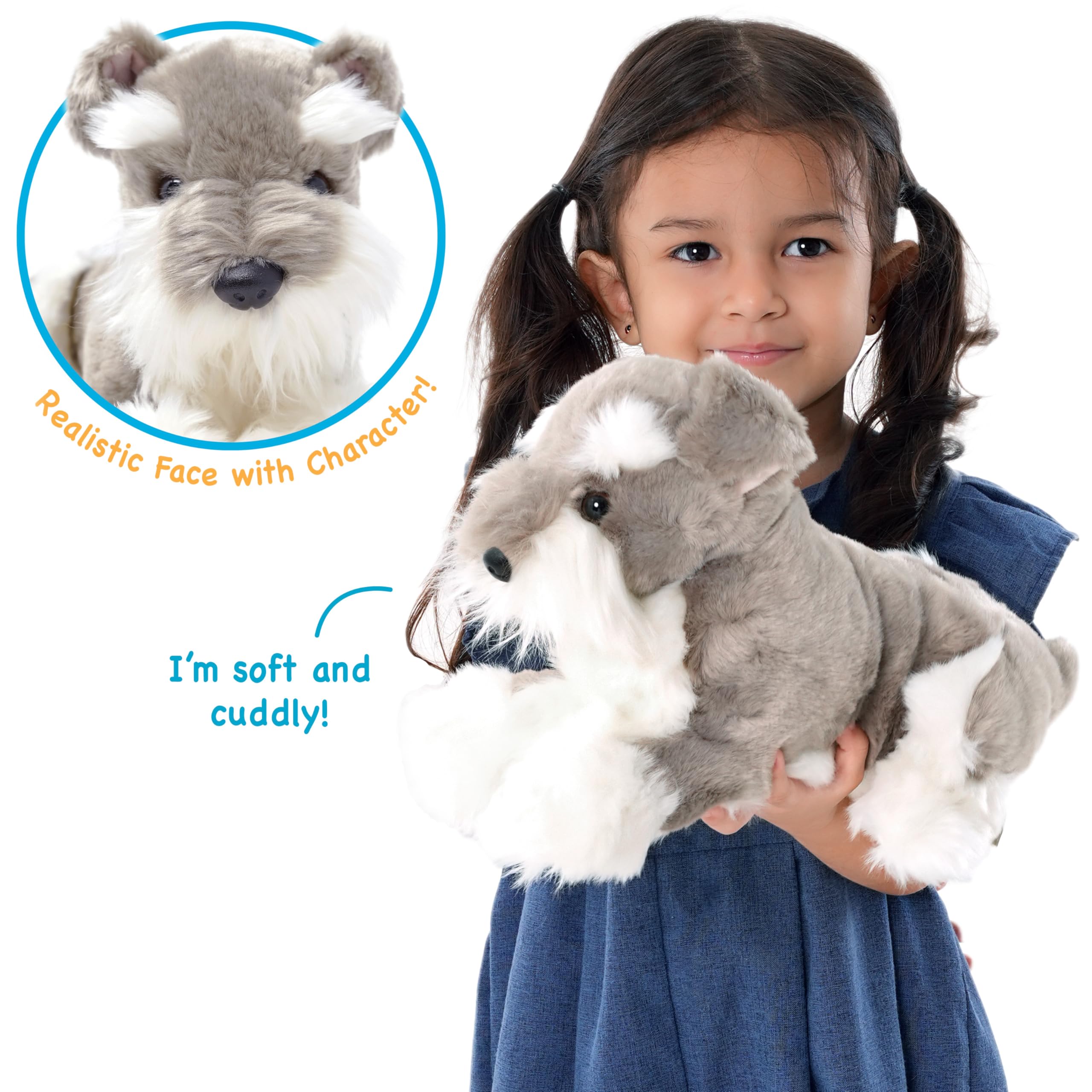 TigerHart Siegfried plush side view, soft acrylic fabric ideal for hugs and playtime.