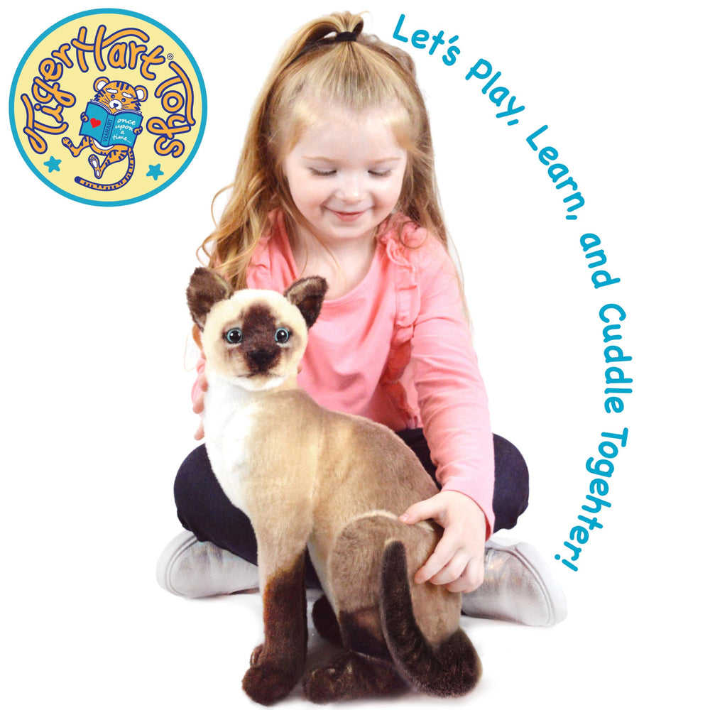 TigerHart Stefan blue eyes and color pattern on Siamese cat plush