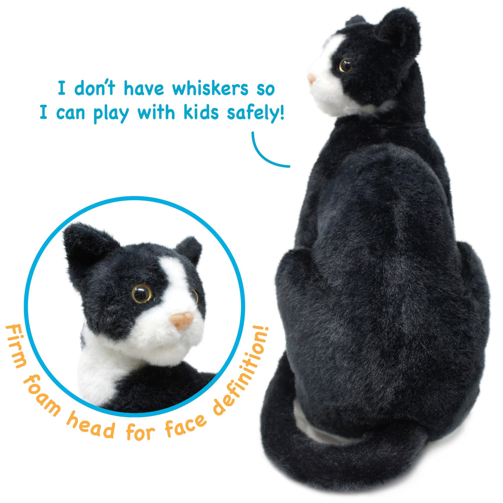 TigerHart Tate plush head detail, showing secure stitching and plush texture.