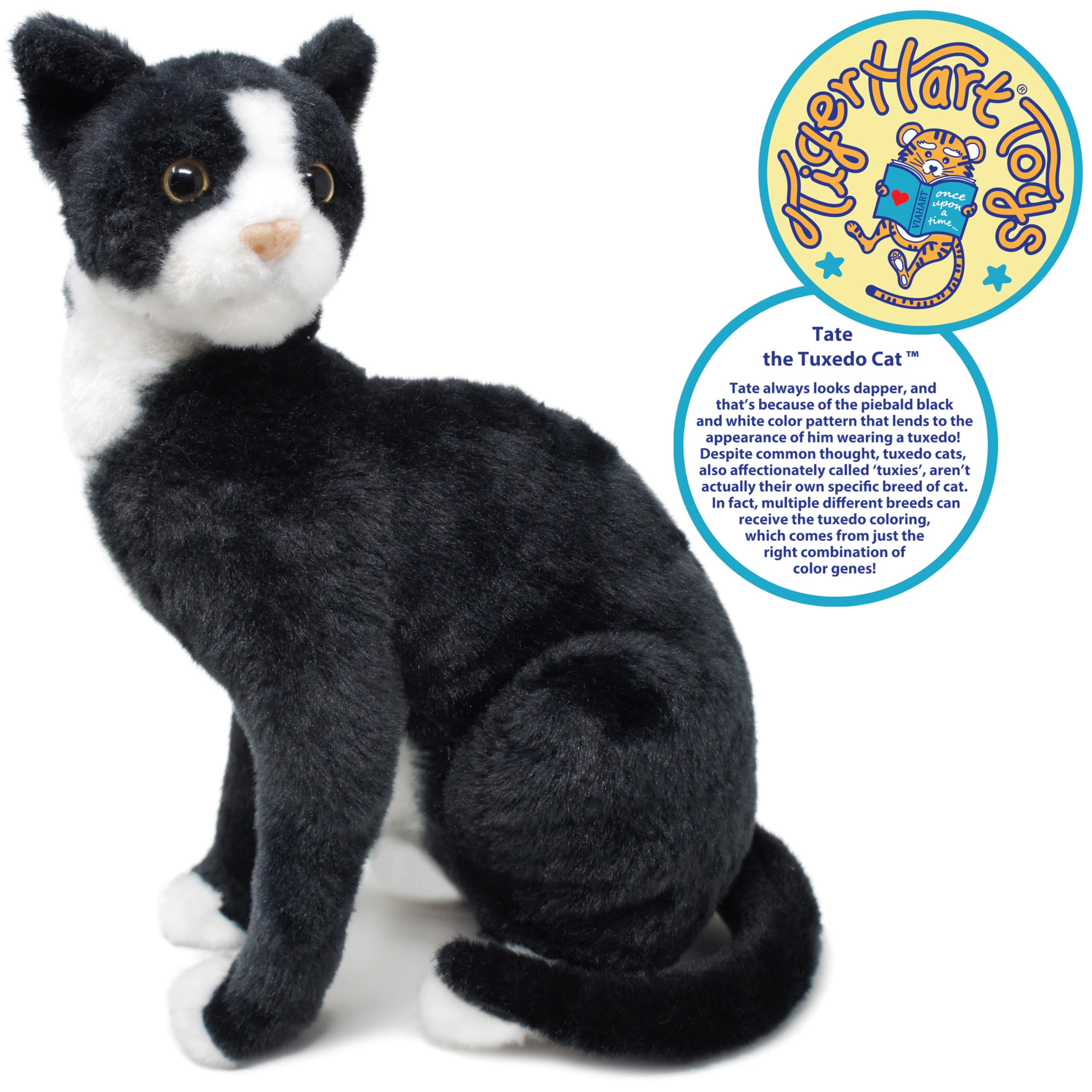 TigerHart Tate plush stitching close-up, durable construction for lasting cuddles.