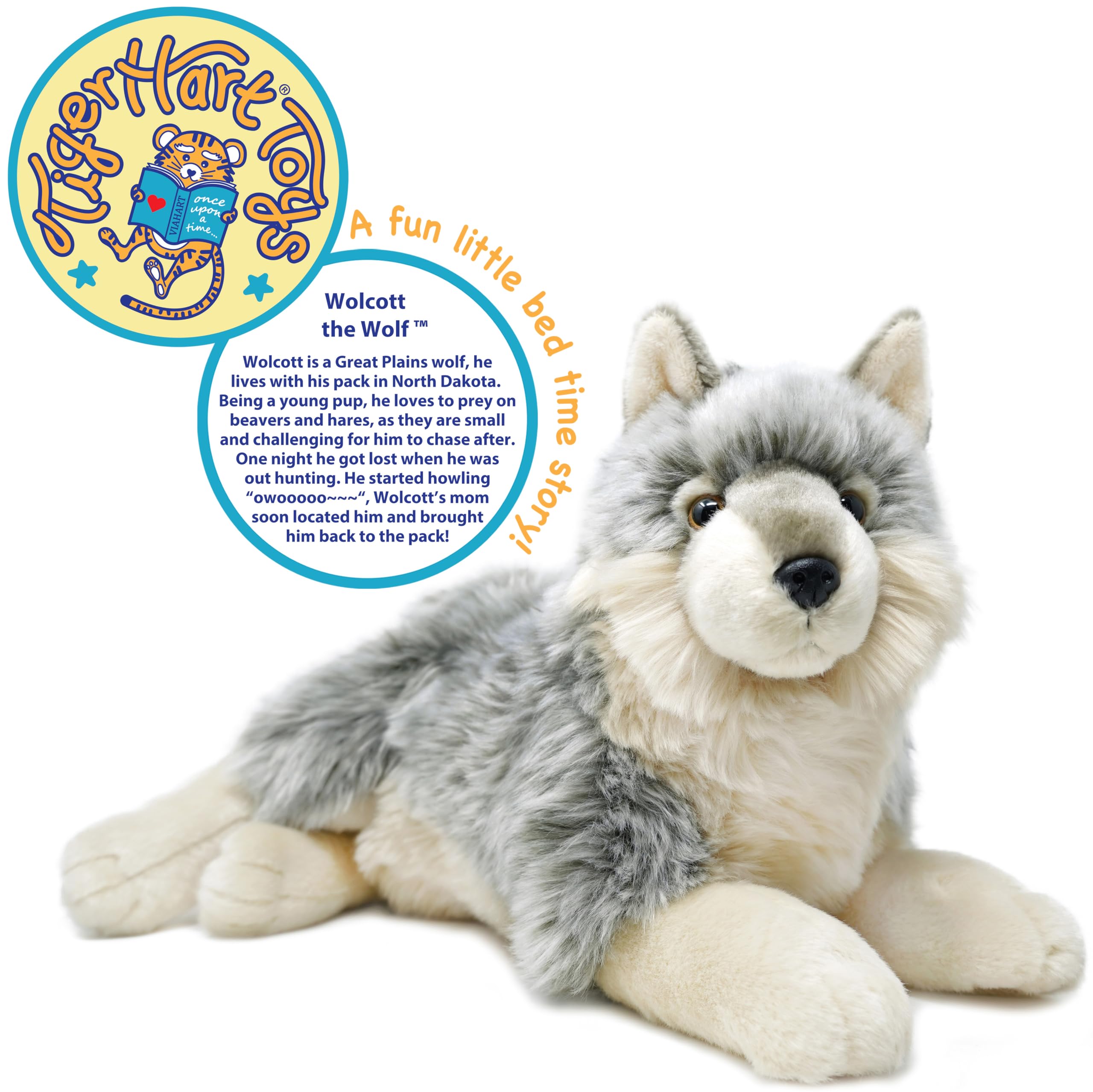 TigerHart Whitaker Wolf plush safety-testing info offers peace of mind.