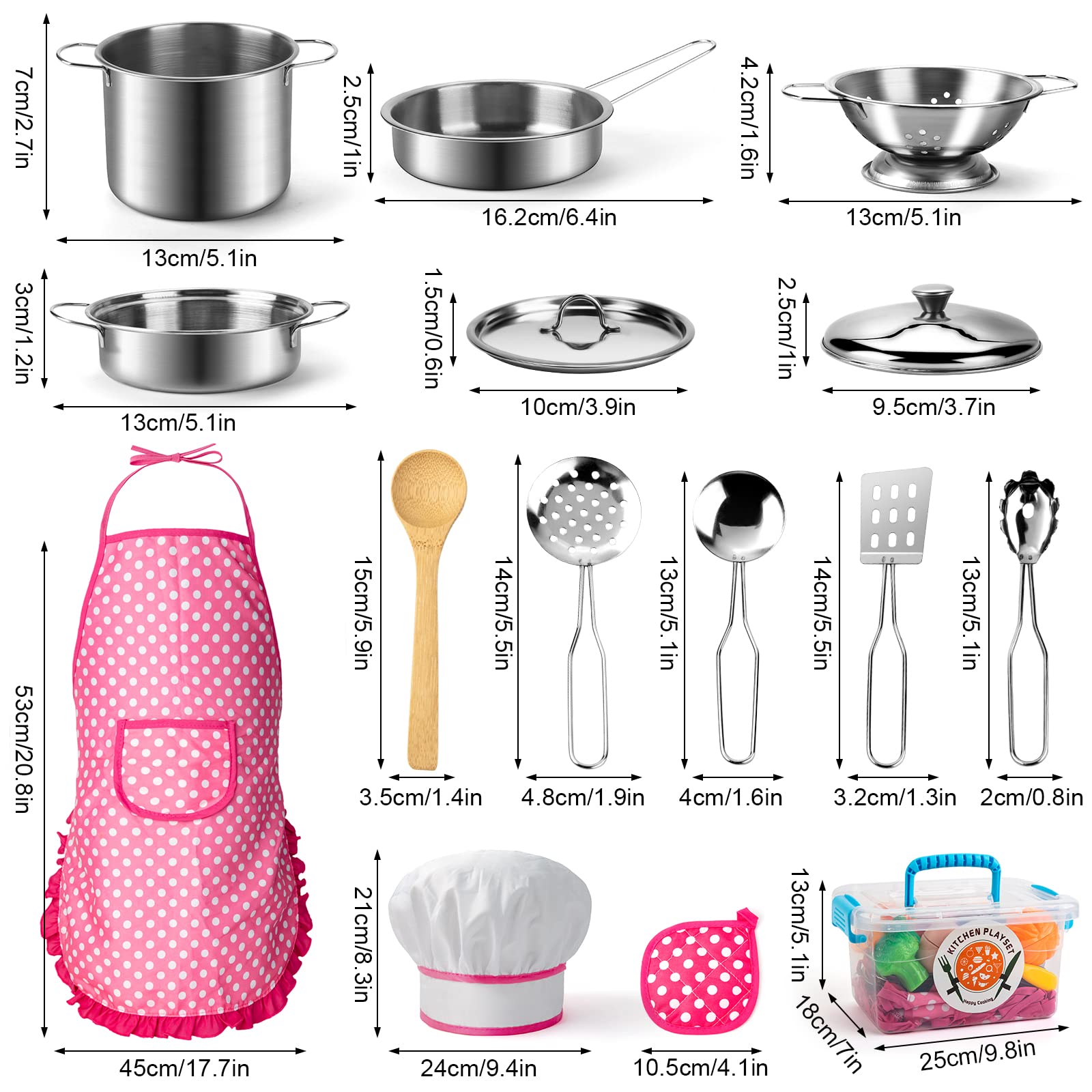 Tigerhu 26PCS play kitchen realistic-cut food for crunchy sound effects.