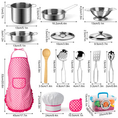 Tigerhu 26PCS play kitchen realistic-cut food for crunchy sound effects.
