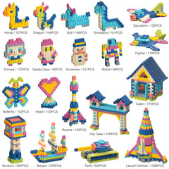 Tigerhu colorful assembly pieces encourage color recognition and pattern exploration during building