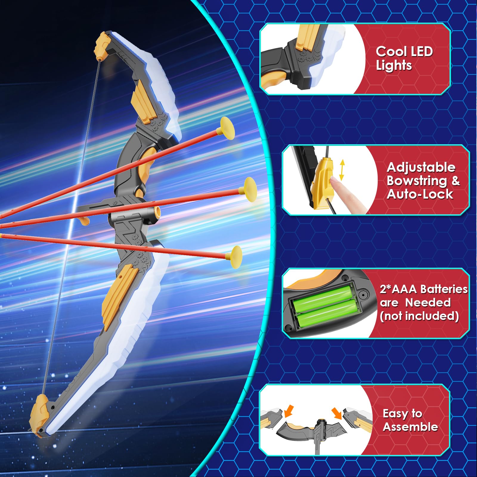 TIGTECGAME LED glow highlights during dusk backyard archery