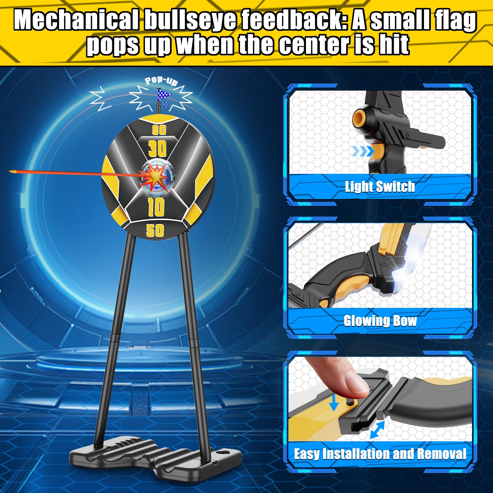 TIGTECGAME standing target with spring flag for instant feedback during play.