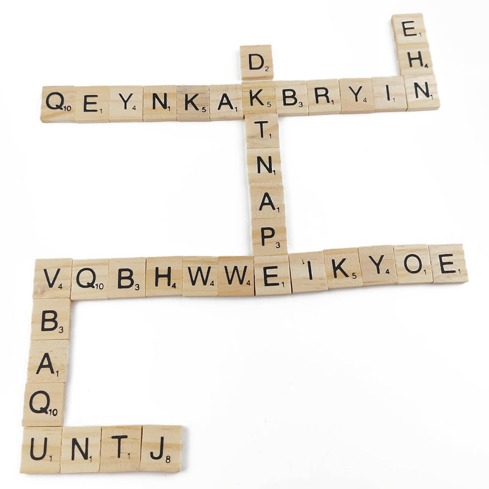 TIHOOD wooden tiles used to craft alphabet-based coasters and gifts.
