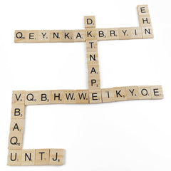 TIHOOD wooden tiles used to craft alphabet-based coasters and gifts.