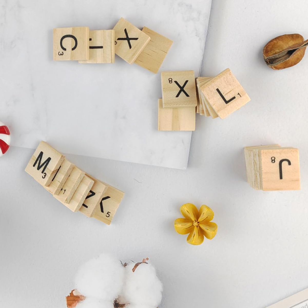 TIHOOD letter tiles ideal for kids’ education and DIY decor.