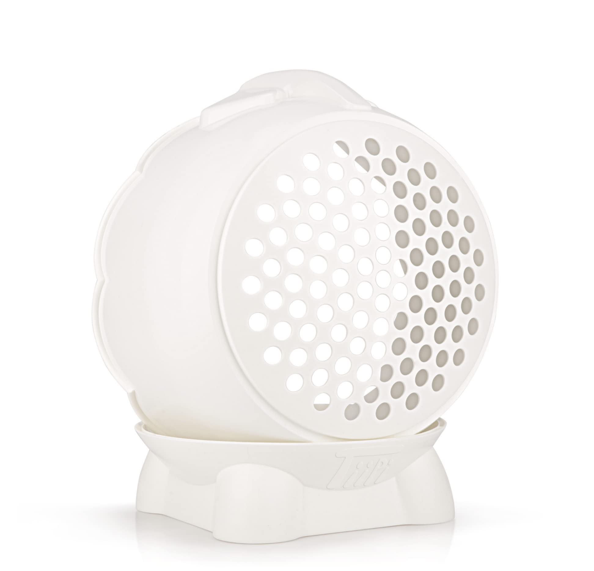 Tiipi Bath Buddy’s outside-drain design reduces moisture around the tub area.