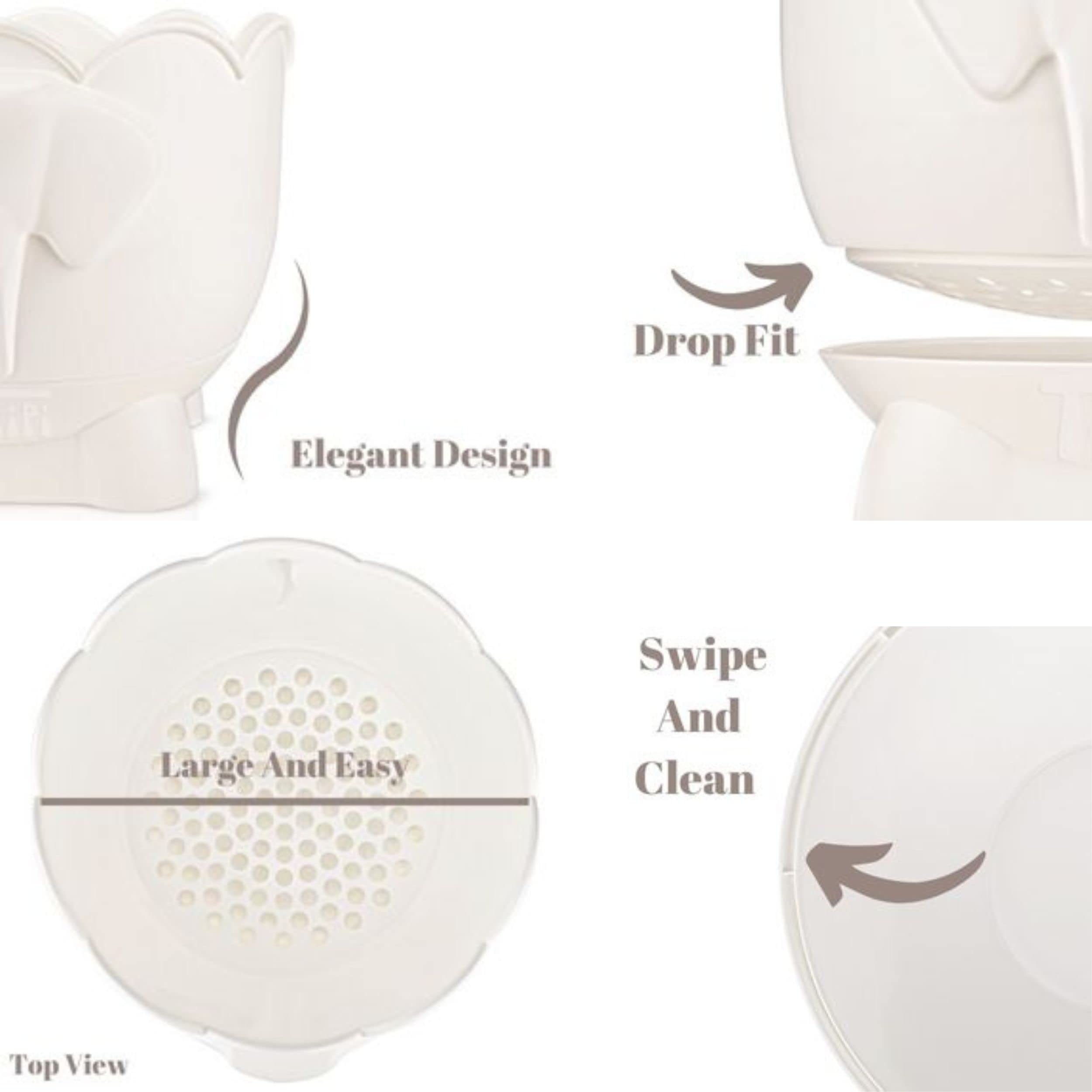 Tiipi Easy-clean design allows simple maintenance after baths.