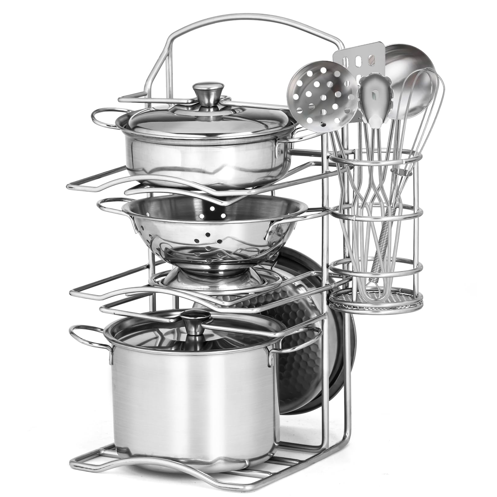 TikOnsYol 12-piece set on a kid's kitchen shelf for imaginative pretend play