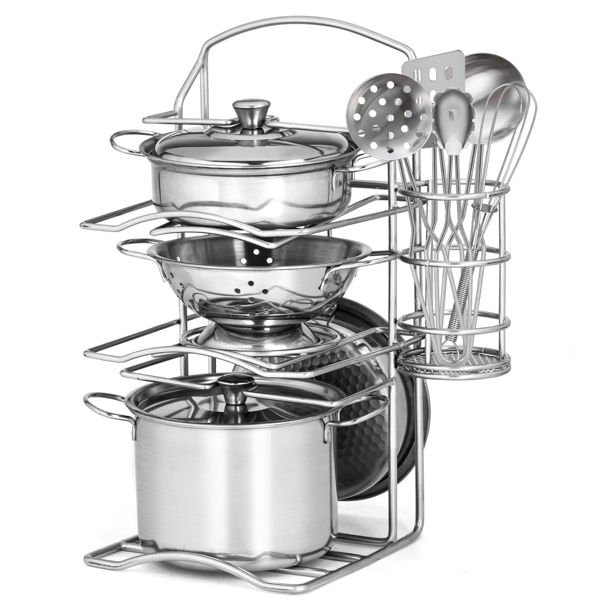 TikOnsYol 12-piece set on a kid's kitchen shelf for imaginative pretend play