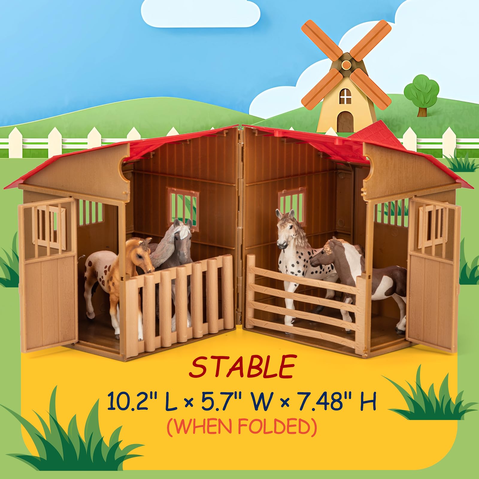 TikOnsYol textured horses enhance realism and tactile play for kids.
