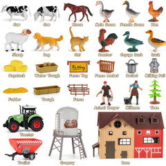 TikOnsYol animal figures variety offers bright farm friends for storytelling and pretend play.