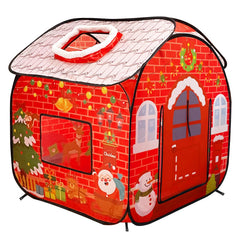 TikOnsYol Christmas pop-up tent setup, quick assembly and cozy indoor play space.
