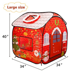TikOnsYol Christmas-themed playhouse for safe indoor-outdoor play.