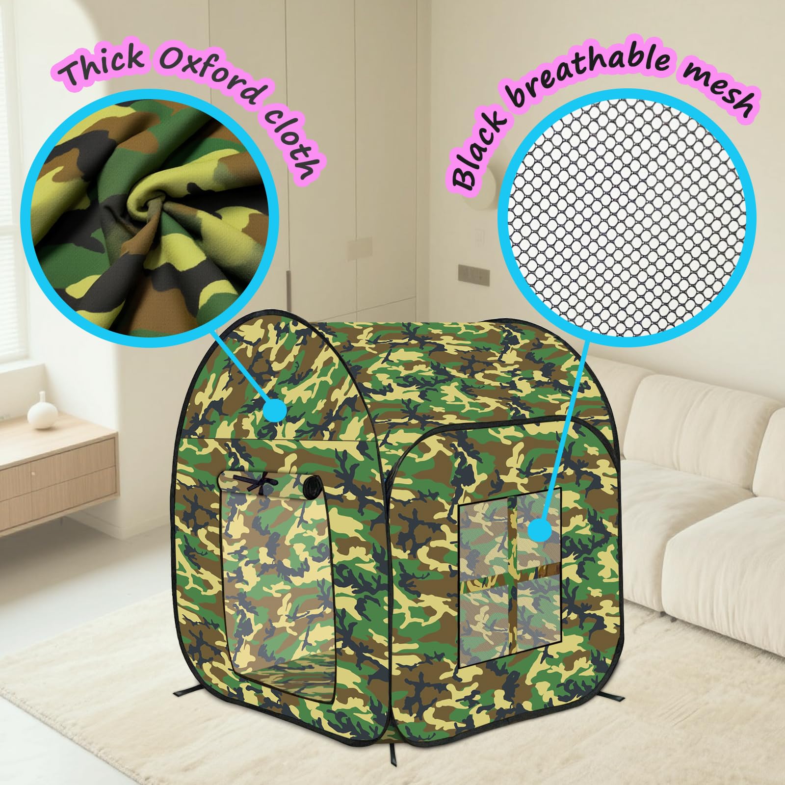 TikOnsYol tent with rounded corners protects children during play