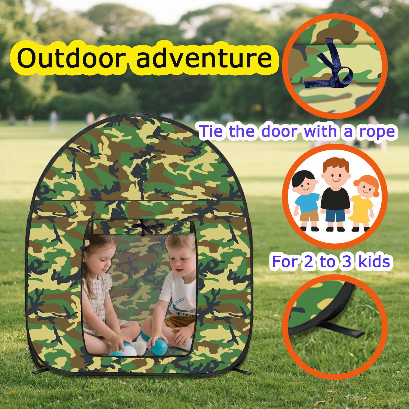 TikOnsYol pop up tent opened for imaginative play outdoors