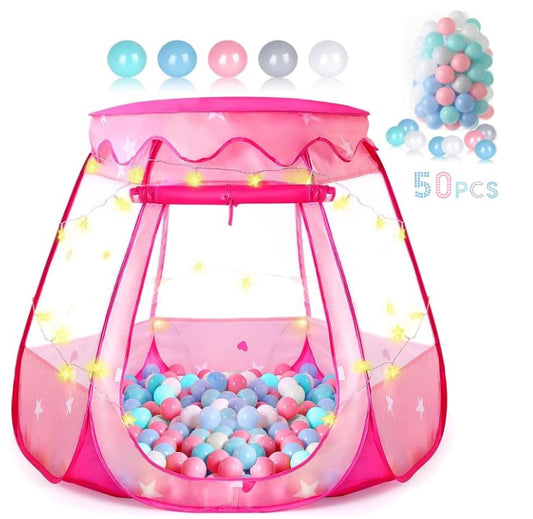 TIKTENT baby ball pit with 50 colorful balls for safe, imaginative play