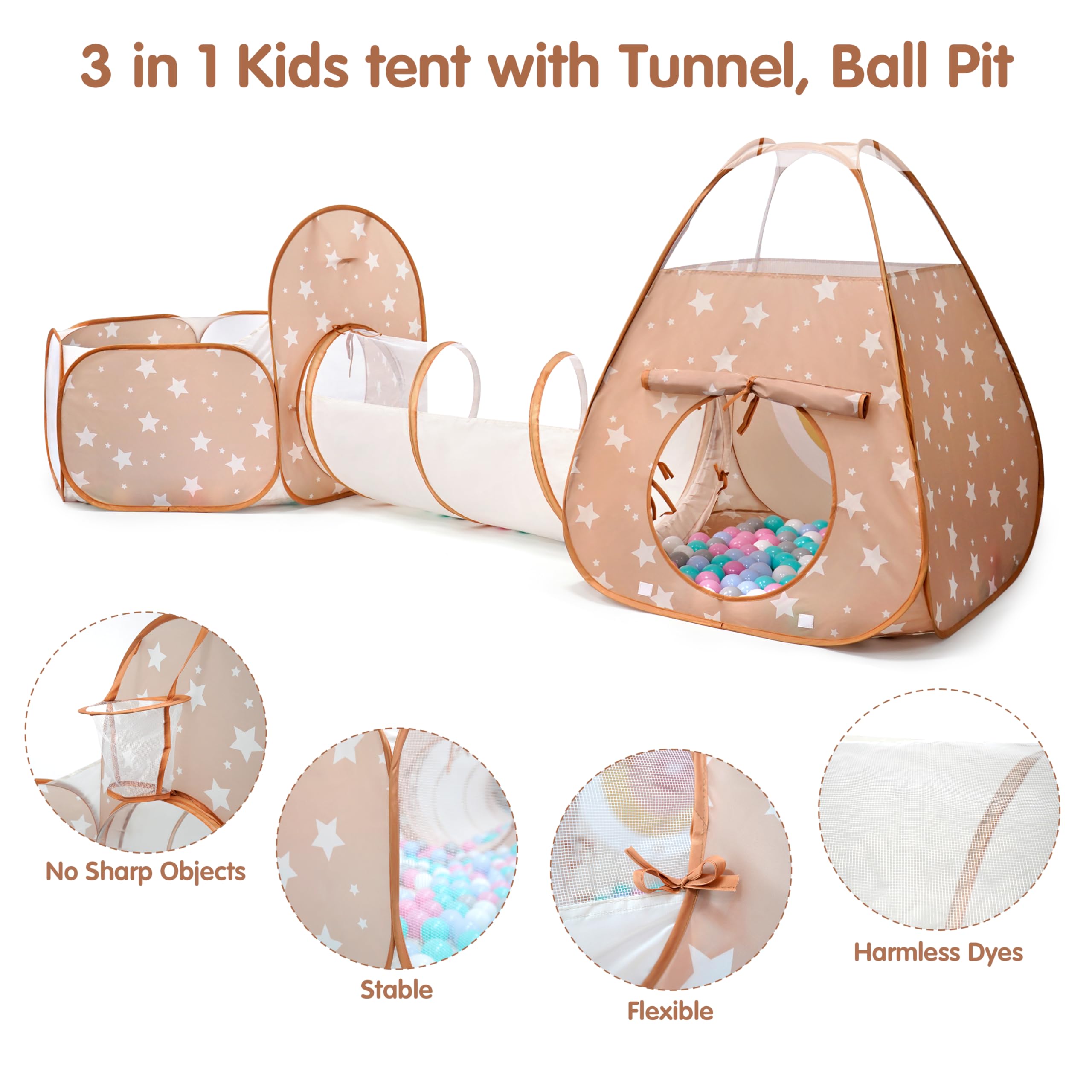 TIKTENT ball pit area offers soft, safe sensory play for little movers.