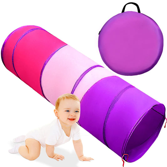 TIKTENT Kids Play Tunnel fully extended for active toddler play and peek-a-boo fun