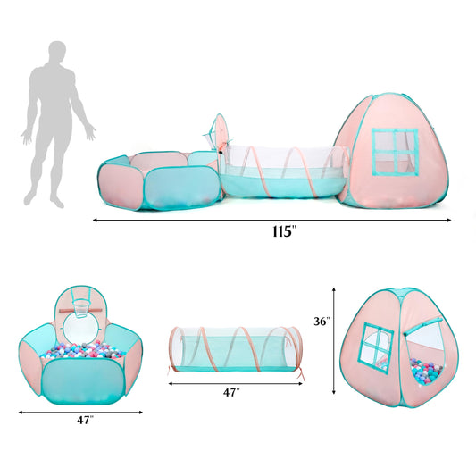 TIKTENT play tunnel, smooth pass-through for imaginative games.