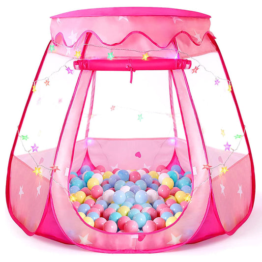 TIKTENT pop-up princess tent with star lights for instant setup and imaginative play.