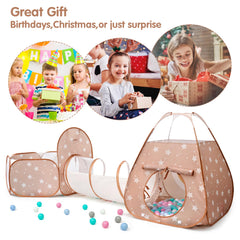 TIKTENT spacious 3-in-1 setup supports shared play among siblings.