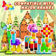 TikTiles blocks compatible with major magnet brands for expansion